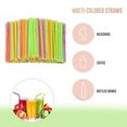thumbnail image 3 of 100 Straws Bendy Colourful Flexible Plastic Birthday Wedding Party Drink I5F9, 3 of 5