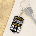 thumbnail image 6 of My Favorite Trucker Swivel Keychain Dog Tag Stainless Steel or 18k Gold, 6 of 10