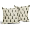 thumbnail image 2 of Christmas Tree Pillow Covers 20x20 Set of 2 Olive Gree Xmas Tree Rustic Style Winter Decorative Outdoor Pillowcases Farmhouse Vintage Holiday Decorations Throw Cushion Case Decor for Couch Sofa Bed, 2 of 5