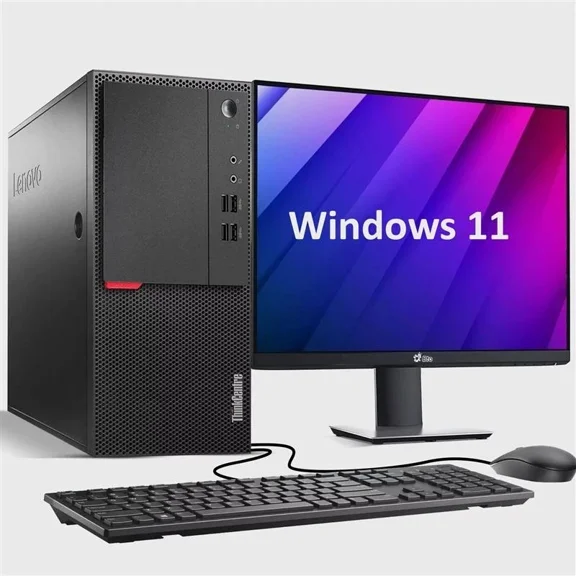 Restored Lenovo 900 Tower PC | i7-6th Gen Processor | Intel UHD Graphics 530 | 16GB DDR4 RAM | 256GB SSD | WIFI | Keyboard & Mouse | 22" LED Monitor | Windows 11 Pro Desktop (Refurbished)