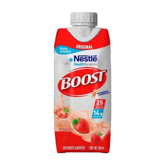 Suplemento Alimenticio Boost Original Original Sabor Fresa 330ml c/u