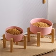thumbnail image 5 of Addggo Tazón De Cerámica Antideslizante Para Perros De Razas Medianas Y Grandes, Elevado/Elevado, 15 Inclinado, Color Rosa, Inclinado, Bulldog, Cara Grande, Comida Para Mascotas, Plato De Alimentación, 5 of 5