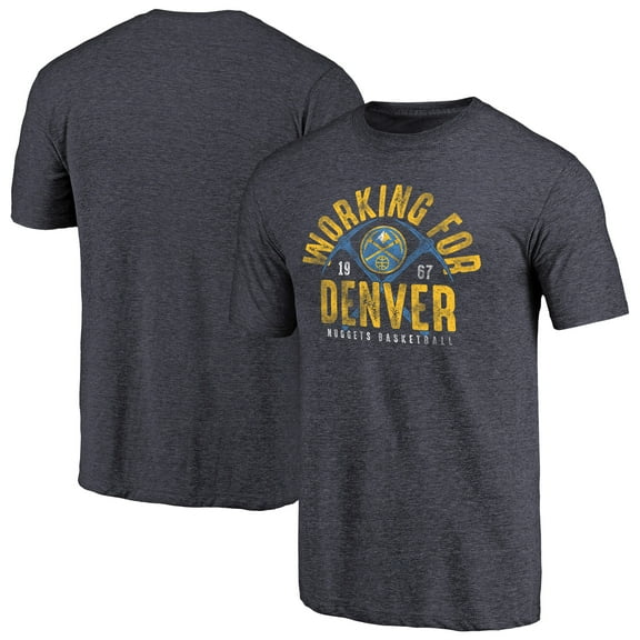 Men's Navy Denver Nuggets Working for Denver Hometown Collection Tri-Blend T-Shirt