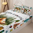 thumbnail image 3 of Homewish Camping Adventure Zipper Twin Comforter Sets with Fitted Sheet and 2 Pillowcases For Camper Gifts,Rustic Country Style Zipper Bedding Set For Boys Kids,Reversible,4 Pieces, 3 of 7