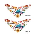 thumbnail image 6 of Kll Flowers Birds And Butterflies Dog Bandanas,Triangle Reversible Pet Scarf For Small Medium Large And Extra Large Dogs-Medium, 6 of 7