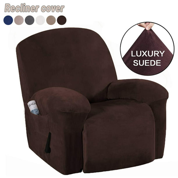 Stretch Suede Water Repellent Recliner Chair Cover Recliner Cover Recliner Slipcver with Side
