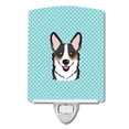 thumbnail image 1 of Carolines Treasures BB1193CNL Checkerboard Blue Corgi Ceramic Night Light, 1 of 1