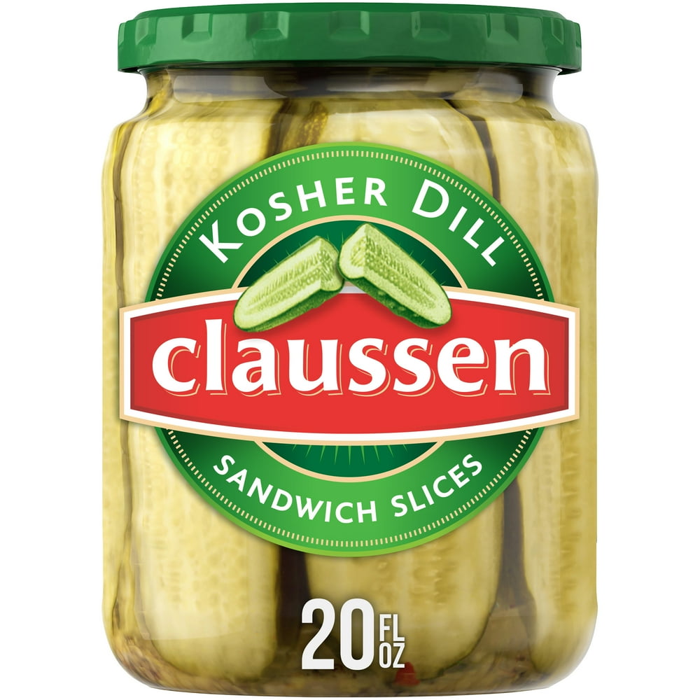 Claussen Kosher Dill Pickle Sandwich Slices, 20 fl. oz. Jar Walmart