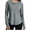 Gray, variant on ZyeKqe Womens Workout Tops Long Sleeve Crewneck Sun Protection Ports Yoga Running Shirts Solid Quick Drying Shirts