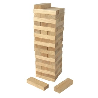 Hey! Play! Non-Traditional Giant Wooden Blocks Tower Stacking Game W350095  - The Home Depot