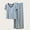 A6 Light Blue, variant on Nooxsoe Two Piece Sets For Women 2026 Summer Crew Neck Short Sleeve Ribbed Knit Lounge Sets Elastic Wide Leg Pants Soft Breathable Home Sleepwear Casual Travel Outfits Multicolor L
