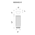 thumbnail image 3 of CWI Lighting Colosseum Bathroom Sconce Chrome Finish 2 Light Fixture, 3 of 3