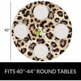thumbnail image 2 of Leopard Round Table Cloth Cheetah Speckled Dots Elastic Edged Table Cover Fade And Stain Resistant Table Cloths Easy To Clean Fits Tables 40-44" Diameter, 2 of 6