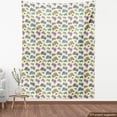 thumbnail image 3 of Motorcycle Upholstery Fabric by the Yard, Pastel Color Racing Motorcycle Sketching Display Cartoon Style Large and Small, Decorative Fabric for DIY and Home Accents, 5 Yards, Multicolor by Ambesonne, 3 of 4