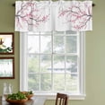 thumbnail image 3 of Pink Cherry Blossom Curtain Valances for Windows, Kitchen Valance Window Treatments Panel 2 Pack, Spring Branches Floral Watercolor Rod Pocket Short Curtains for Bathroom Bedroom 60 x 18 Inch, 3 of 8