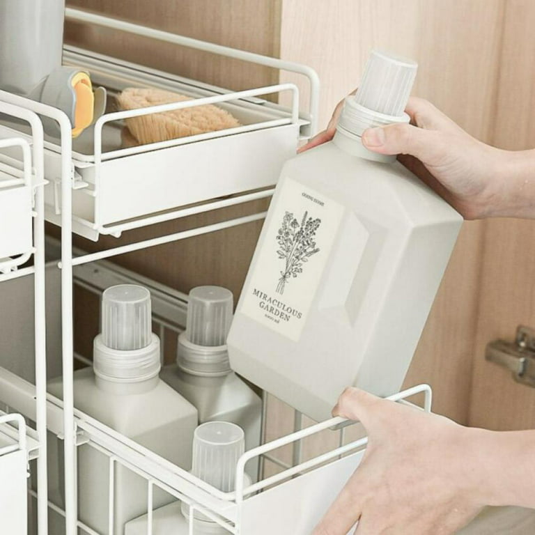 Marinavida Laundry Soap Dispenser, Large Laundry Detergent Dispenser for Liquid Plastic Dispenser Caps, Size: 1000ml, White