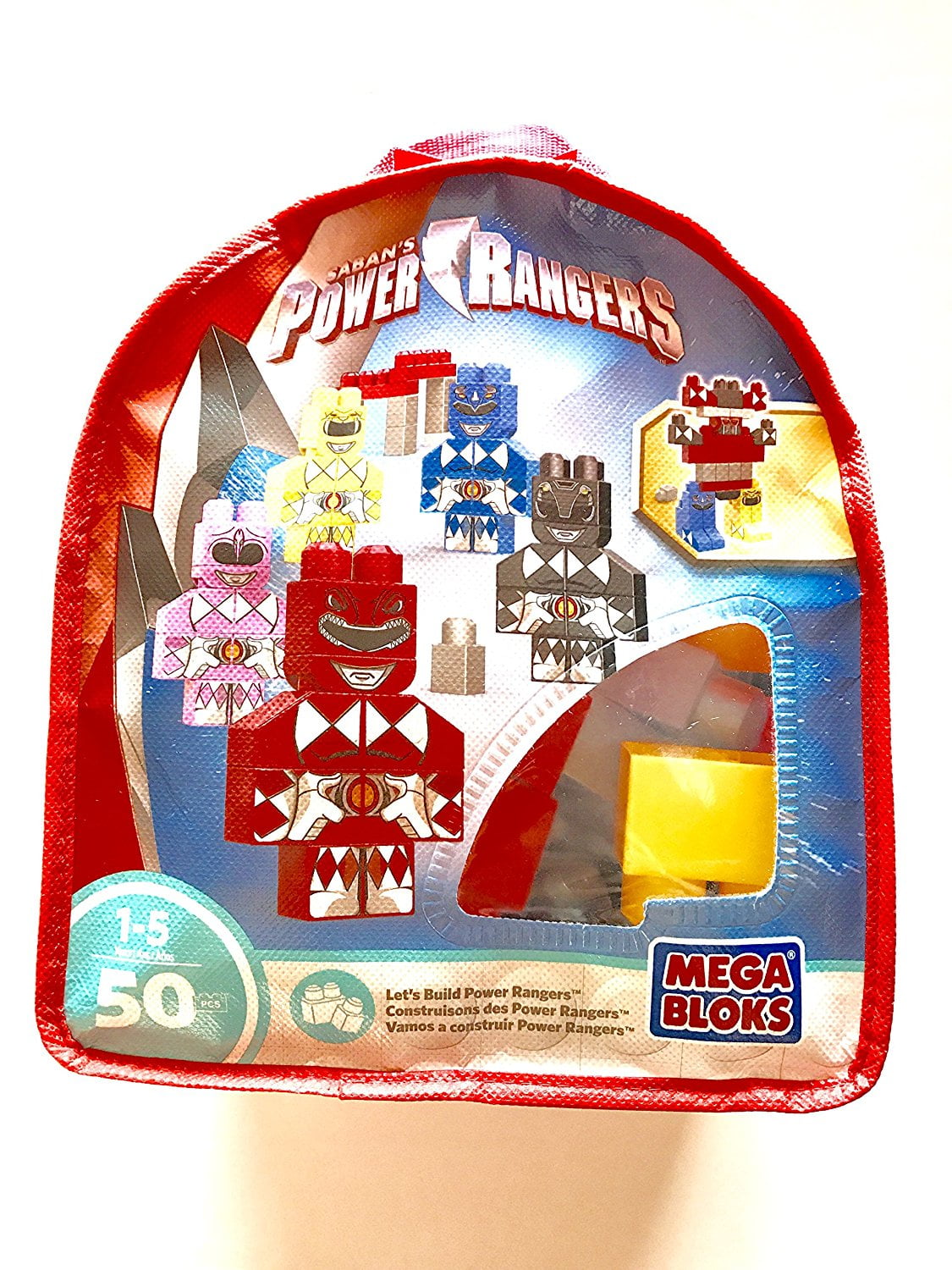 Saban's Power Rangers Mega Bloks 50 Pieces Building Blocks Set in a