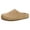Khaki, variant on Closed Toe Clogs for Women Suede House Slippers Non-Slip Cork Footbed Slides Slip on Shoes