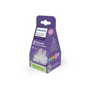 (2 pack) Philips Avent Natural Response Nipples, Fast Flow (Flow 4), 2-Pack, SCY964/02
