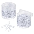 thumbnail image 1 of Unique Bargains Paper Clips 1.1 Inch Vinyl Coated with Box for Office Home White Count 400, 1 of 6