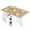Oak, variant on Folding Dining Table, Versatile Foldable Kitchen Dinner Table with Drawer 2 Storage Racks and 6 Wheels, Collapsible Extendable Rectangle Dining Table for Small Spaces