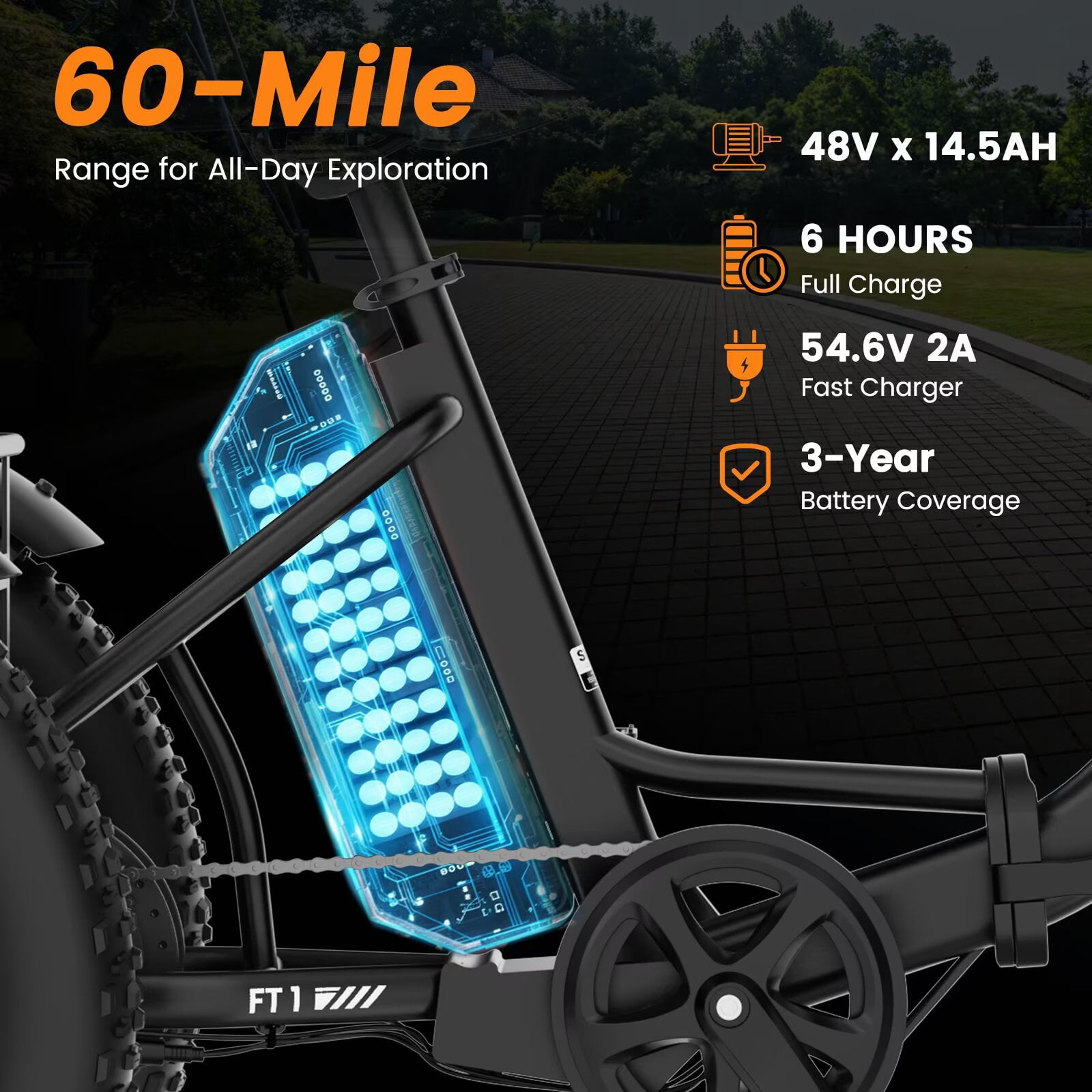 MOONCOOL Folding Electric Tricycle for Adults, 20" x 4" Fat Tire Electric Trike, 48V Peak 1092W  Electric Bicycle, 3 Wheels 7 Speed Ebike w/ 14.5Ah Removable Battery& Speed Differential Mechanism