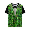 thumbnail image 7 of Ounisa Funny World Women's Holiday Tuxedo T-Shirts Graphic Short Sleeve Novelty Party Costume Top, 7 of 7