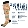 thumbnail image 2 of FORMRS Womens Knee High Socks Casual Long Thick Travel Daily Wear, 1 Pair, Abstract Floral Art, 2 of 6