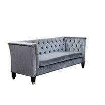 Acme Furniture Honor Loveseat, Blue-Gray Velvet (52786)