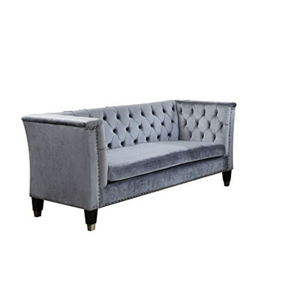 Acme Furniture Honor Loveseat, Blue-Gray Velvet (52786)