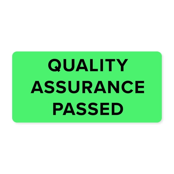Quality Assurance Passed Labels 2" x 1"