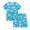4-Blue, variant on WhouRiu Boys Girls Summer Casual Outfits Kids Unisex Short Sleeve Cartoon Graphic Tees Shorts Sets