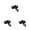 Black 3PCS, variant on Metal Hitch Trailer Hook for SCX10 90046 Traxxas TRX4 1/10 RC Crawler Car