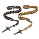 thumbnail image 3 of Cross Rosary Necklace, Natural Wooden Rosary Cross Dark Brown, 3 of 3
