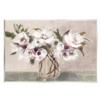 Stupell Industries Traditional White Blooms Bouquet Botanical & Floral Painting Unframed Art Print Wall Art