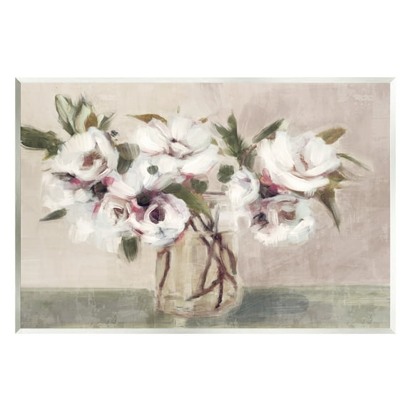 Stupell Industries Traditional White Blooms Bouquet Botanical & Floral Painting Unframed Art Print Wall Art