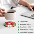 thumbnail image 3 of Christmas Snowman Coasters Set of 2, Absorbent Coasters for Drinks, Red Wooden Xmas Tree Elk Snowflake Coaster for Desk Coffee Table Protection, Home Decor House Warming Gifts 4", 3 of 8