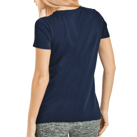 Sofra Women's Cotton Crew Neck Classic Fit Short Sleeve T shirts 3 Pack Tee Tops Regular Size Solid Breathable Casual Athletic Yoga Summer Activewear Lady