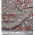thumbnail image 1 of Soimoi Velvet Fabric Feather,Branch & Bird Kids Print Fabric by Yard 58 Inch Wide, 1 of 1