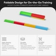 thumbnail image 2 of BalanceFrom 8-Foot Folding Foam Balance Beam, PU-Covered High-Density, Multicolored, 2 of 8