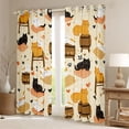 thumbnail image 2 of Homewish Cartoon Kitten Kids Black Out Curtains, Kawaii Anime Cat Curtains Pack of 2 (42x63 Each), Cute Love Heart Bedroom Curtains, Living Room Curtains Decor, 2 of 6