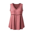 thumbnail image 5 of Women's Eyelet Tank Tops Casual Sleeveless V-Neck Blouses Empire Waist Trendy Boho Summer Beach Vacation Outfits, 5 of 6
