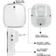 thumbnail image 3 of Wireless Doorbell, 300m Range, 36 Ring Tones, 4 Volume Levels, 1 Transmitter 2 Receivers, Waterproof Wireless Doorbell Set For Inside And Outside, 3 of 5