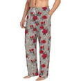thumbnail image 2 of Xecao Rose Flowers Men's Straight Lounge Pajama Pants: The Ultimate in Comfortable Sleepwear, 2 of 9