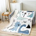thumbnail image 1 of Blanket Modern Cartoon Plush Blanket, Wild Animal Throw Soft Couch Throw, 1 of 5