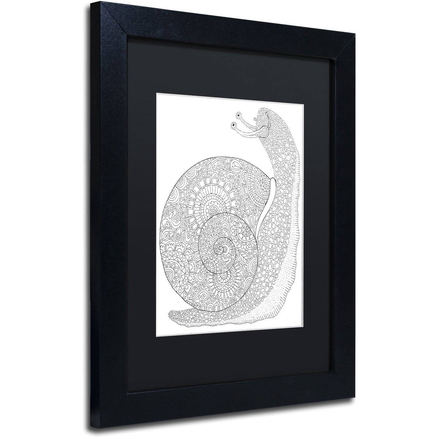 Trademark Fine Art "Animals 22" Canvas Art by Hello Angel, Black Matte, Black Frame