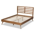 thumbnail image 4 of Baxton Studio Shiro Mid-Century Engineered Wood Platform Bed, Full, Ash Walnut, 4 of 10