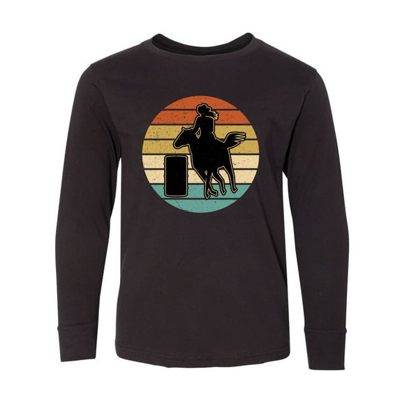 Inktastic Rodeo Barrel Racing Cowgirl Long Sleeve Youth T-Shirt