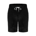 thumbnail image 4 of Stamzod Men Short Fashion Solid Color Summer Elastic Waist Drawstring Shorts Casual Loose Plus Size Athletic Shorts for Men with Pocket Black E XXL, 4 of 6