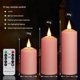 thumbnail image 4 of Velas LED Regulables  Vela Sin Llama Recargable Por USB Rosa 3 Uds., 4 of 4